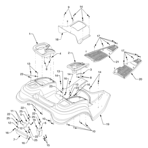 Fender And Running Board Diagram and Parts List for 6284 54AD64H710-54AT64H710-54BD64H710-54BT64H710 Cub Cadet Lawn Tractor